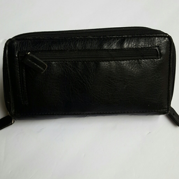 Laura Jones black 2 compartment purse - Picture 3 of 8